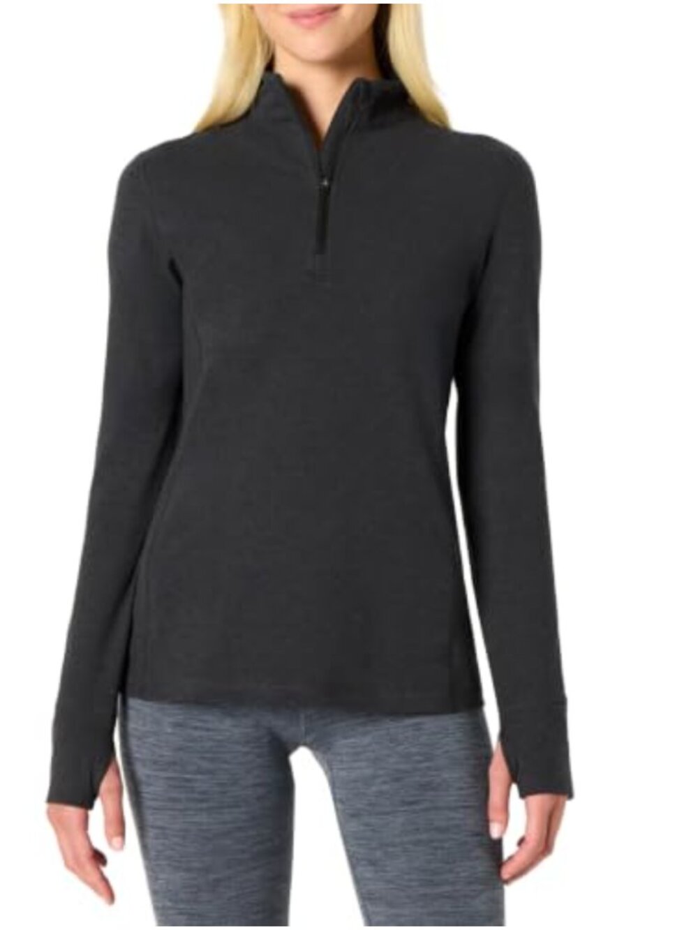 Soft Performance Quarter-Zip Long-Sleeve Workout Top - Women's Activewear